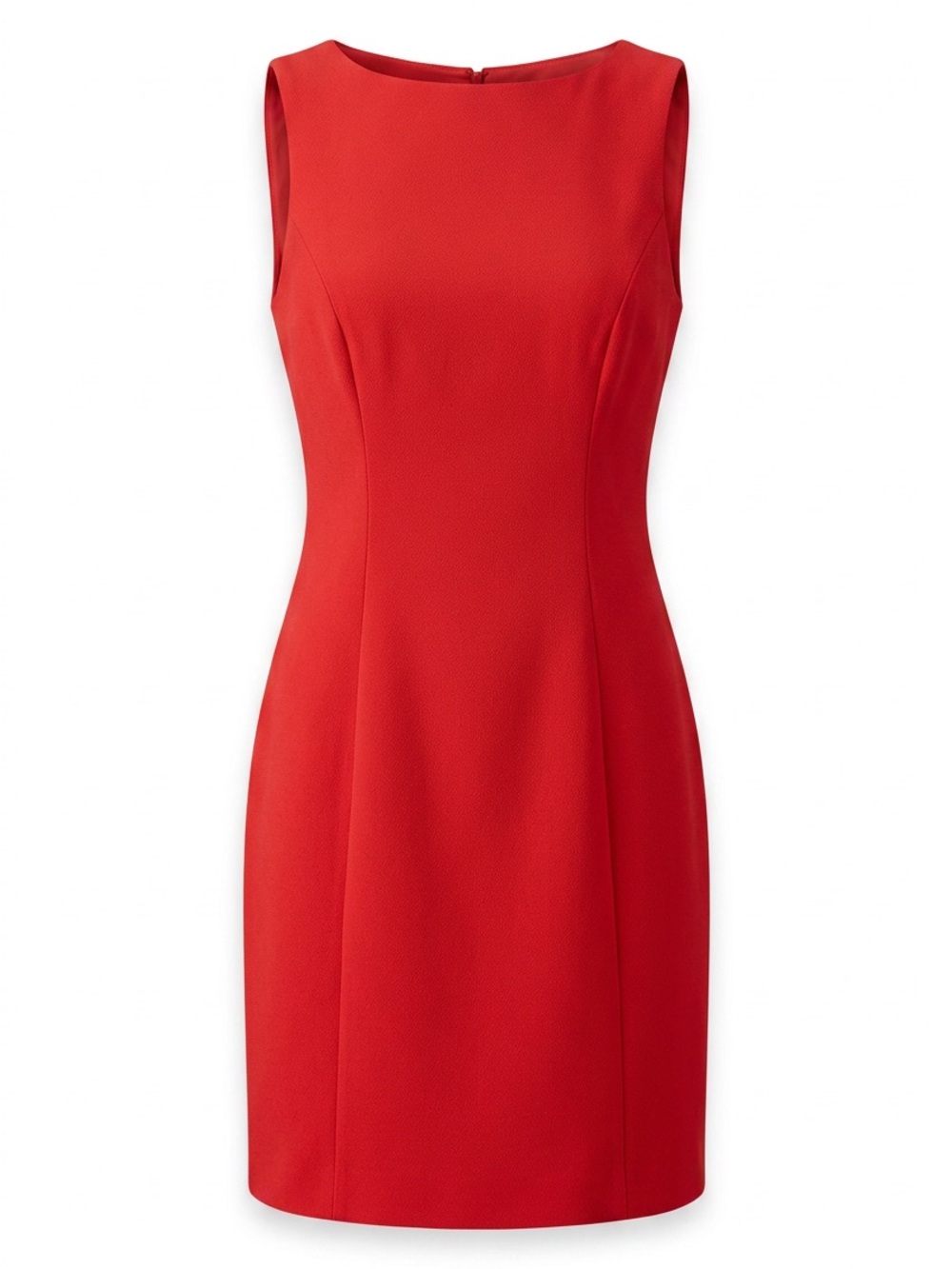 Sleek Red Sleeveless Mini Dress - Modern Day-to-Night Style
